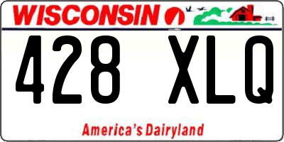 WI license plate 428XLQ