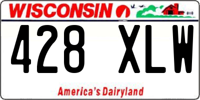 WI license plate 428XLW