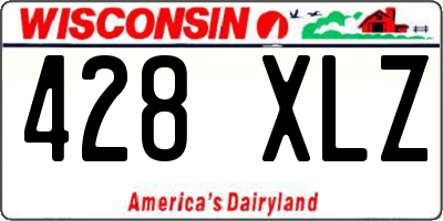 WI license plate 428XLZ