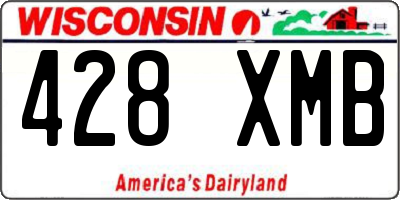 WI license plate 428XMB