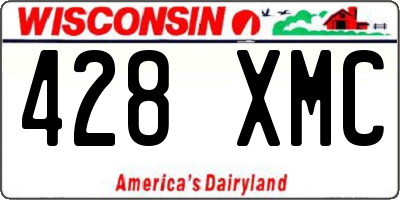 WI license plate 428XMC