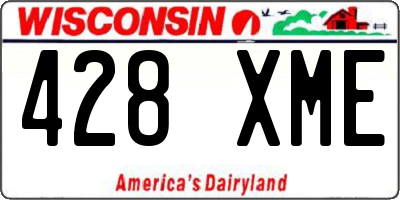 WI license plate 428XME