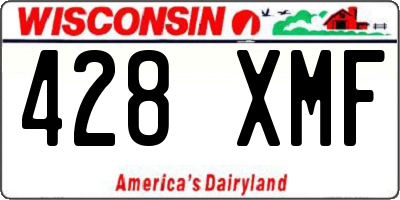 WI license plate 428XMF