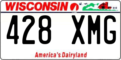 WI license plate 428XMG