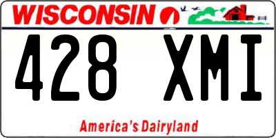 WI license plate 428XMI