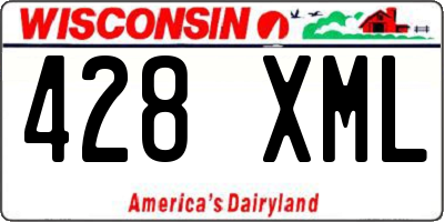 WI license plate 428XML
