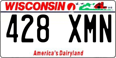 WI license plate 428XMN