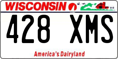 WI license plate 428XMS