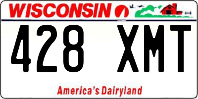 WI license plate 428XMT
