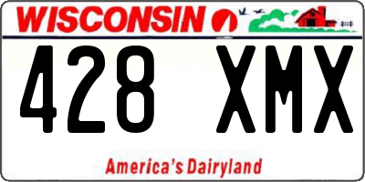 WI license plate 428XMX