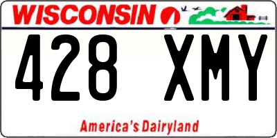 WI license plate 428XMY