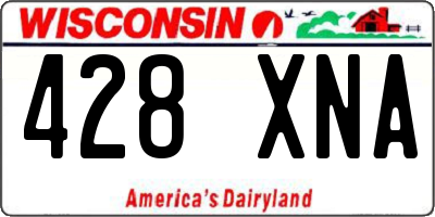 WI license plate 428XNA
