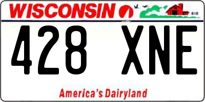 WI license plate 428XNE