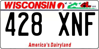 WI license plate 428XNF