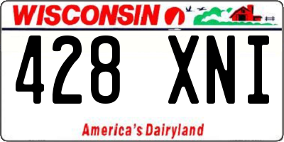 WI license plate 428XNI