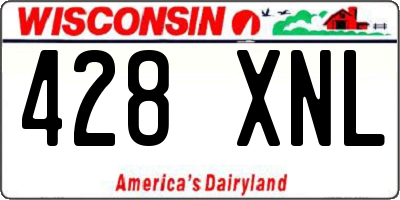 WI license plate 428XNL