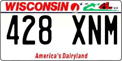 WI license plate 428XNM