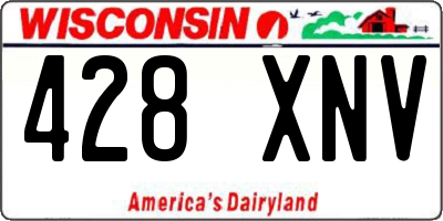 WI license plate 428XNV