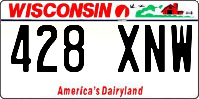 WI license plate 428XNW