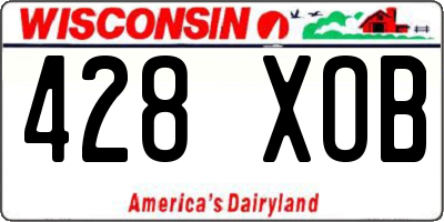 WI license plate 428XOB