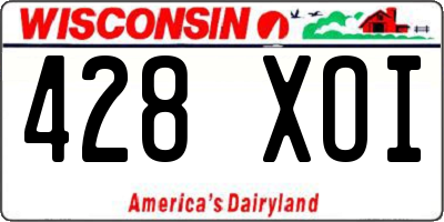 WI license plate 428XOI
