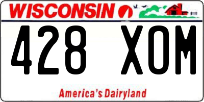 WI license plate 428XOM