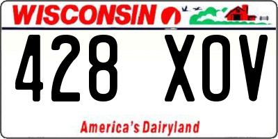 WI license plate 428XOV