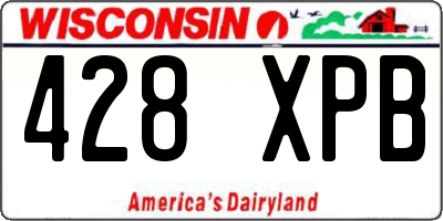WI license plate 428XPB