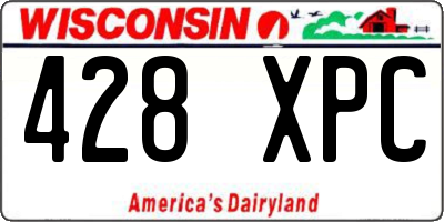 WI license plate 428XPC