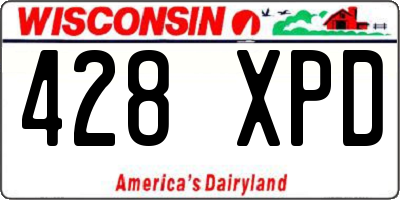 WI license plate 428XPD