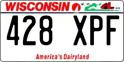 WI license plate 428XPF