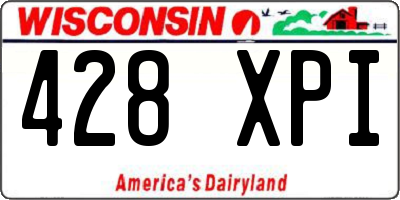 WI license plate 428XPI