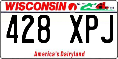 WI license plate 428XPJ