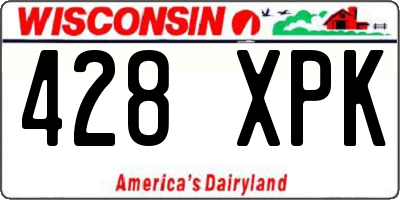 WI license plate 428XPK