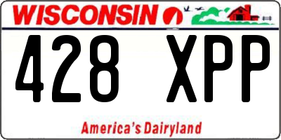 WI license plate 428XPP