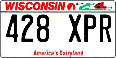 WI license plate 428XPR