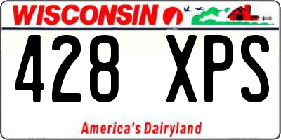 WI license plate 428XPS