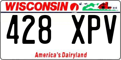 WI license plate 428XPV