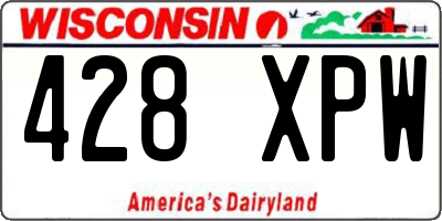 WI license plate 428XPW