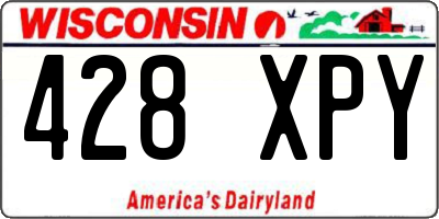 WI license plate 428XPY