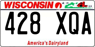 WI license plate 428XQA