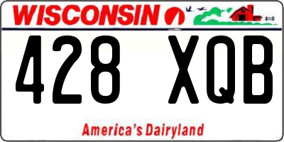 WI license plate 428XQB