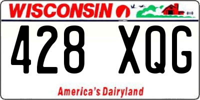 WI license plate 428XQG