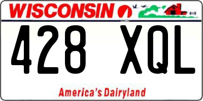 WI license plate 428XQL