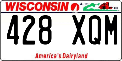 WI license plate 428XQM