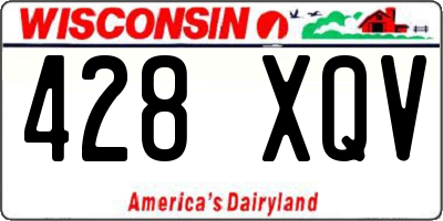 WI license plate 428XQV