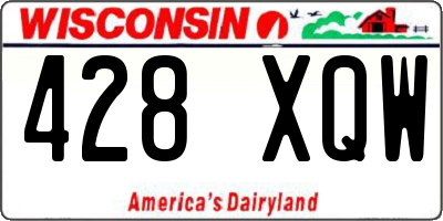 WI license plate 428XQW