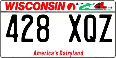 WI license plate 428XQZ