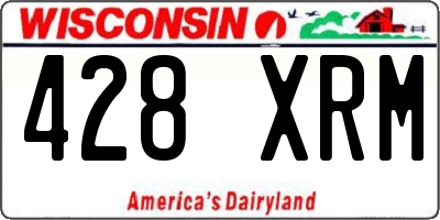 WI license plate 428XRM
