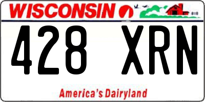 WI license plate 428XRN